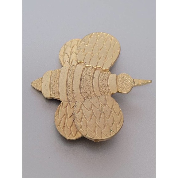 Vintage Bumble Bee Brooch and Earrings - Gold Tone with Rhinestones - Picture 10 of 10